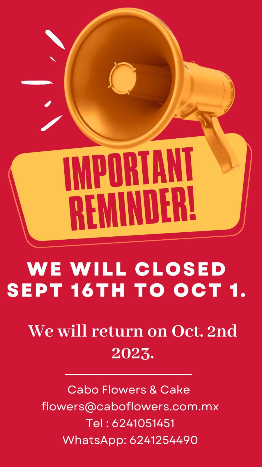 Cabo San Lucas & San Jose del Cabo Flower / Florist / Cake Shop