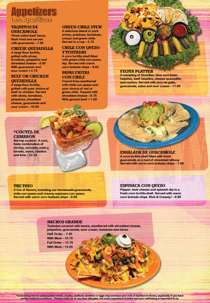 DineIn Menu Los Cuates Restaurants