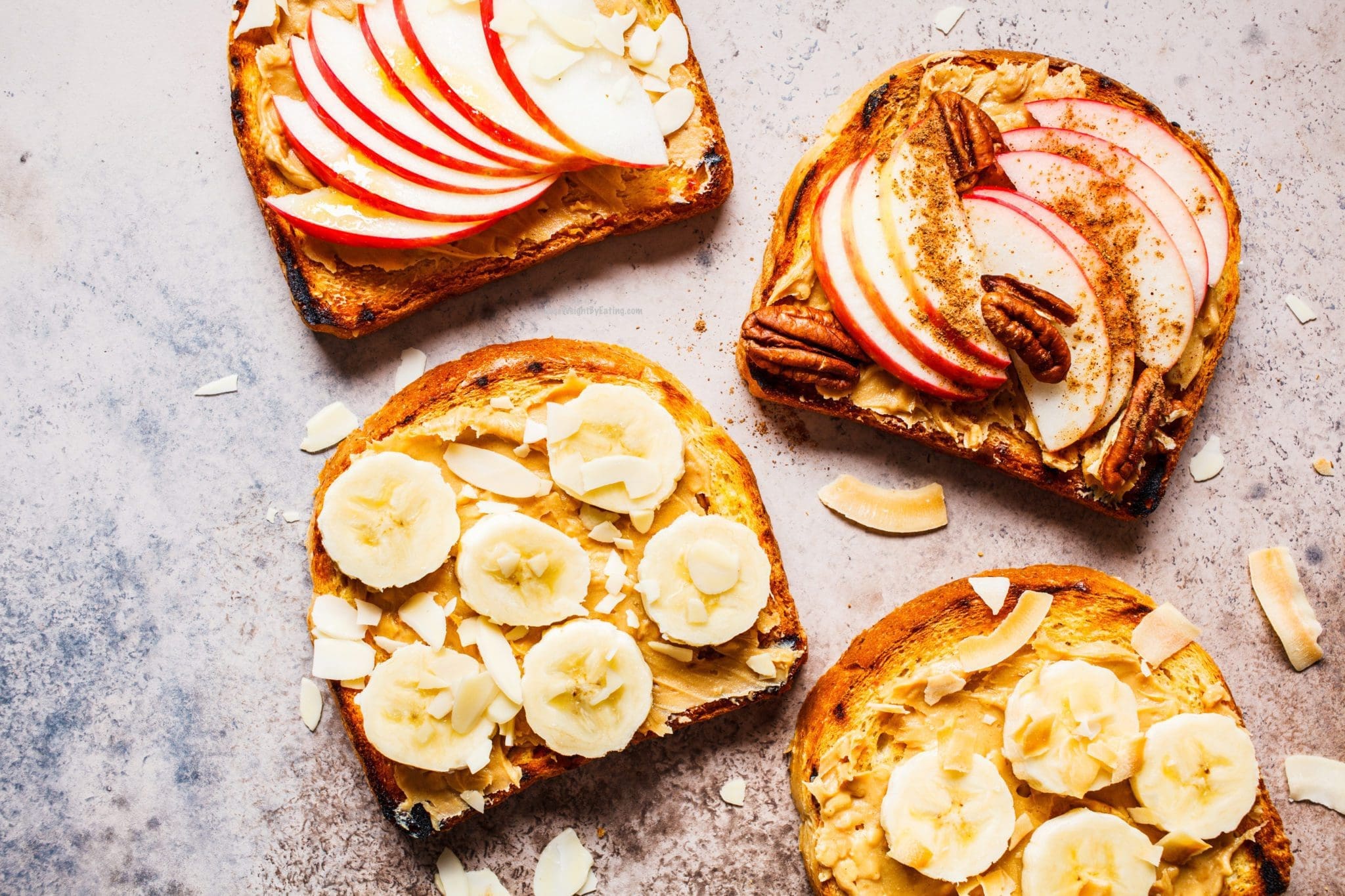 Low Calorie Almond Butter Toast Lose Weight By Eating
