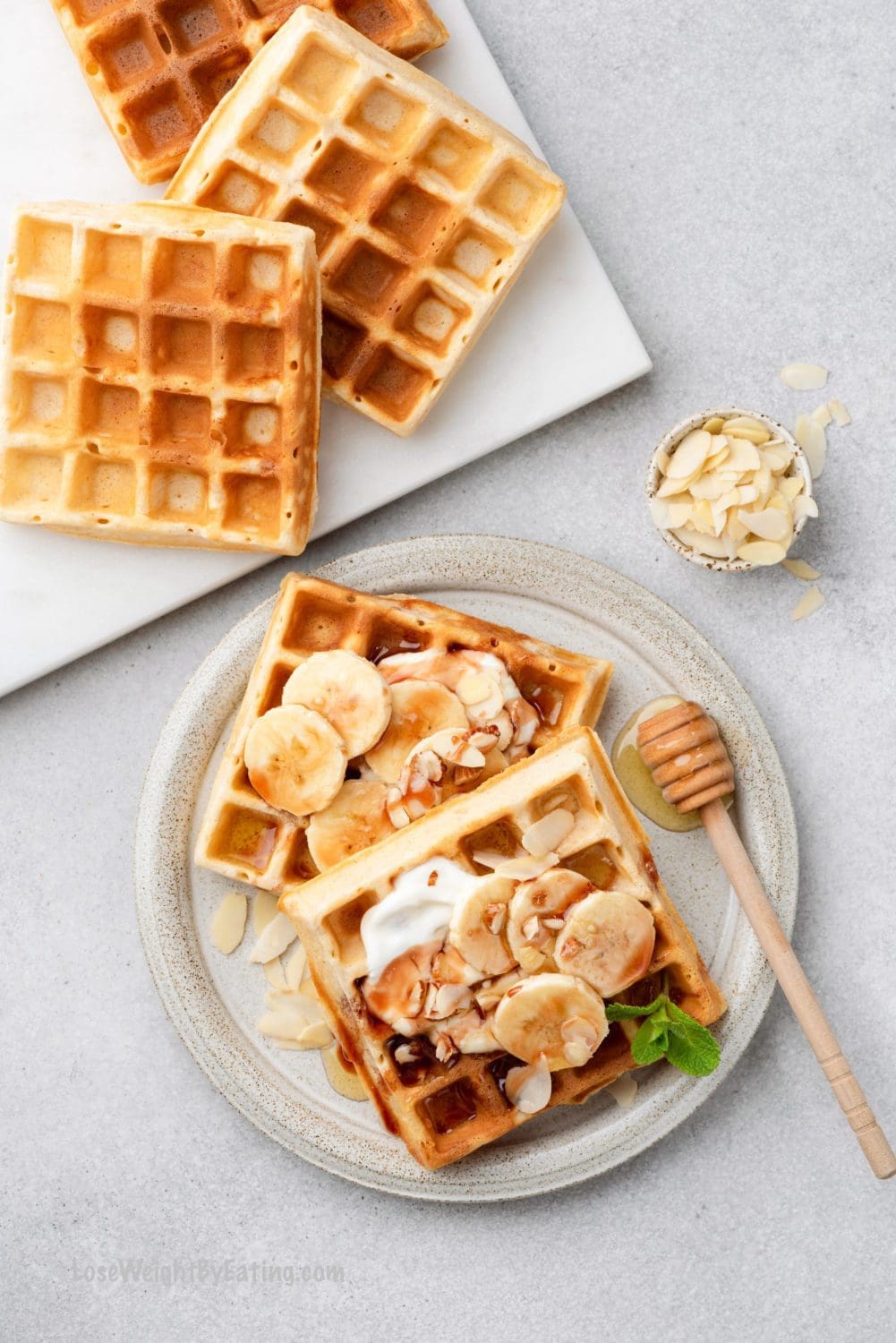 Low Calorie Peanut Butter Banana Waffles Lose Weight By Eating
