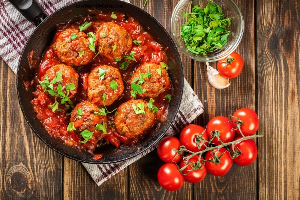 Low Calorie Turkey Meatballs (Crockpot or Stovetop) Lose Weight By Eating