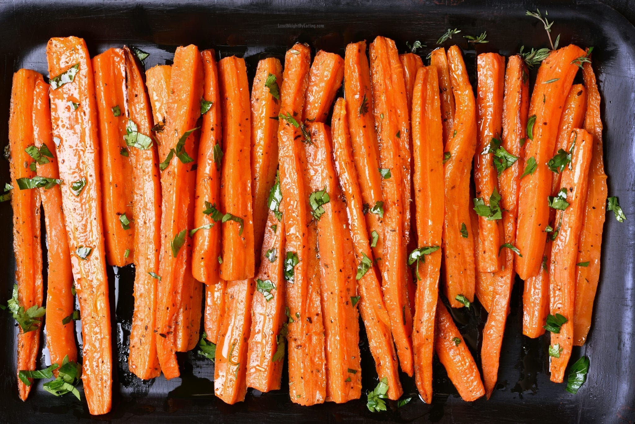 Oven Roasted Carrots Recipe {LOW CALORIE} Lose Weight By Eating