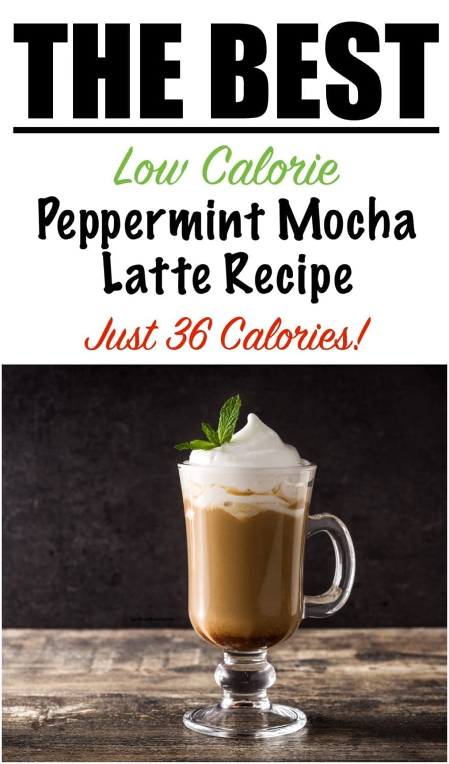 LOW CALORIE Peppermint Mocha Lattes {Just 36 Calories!}