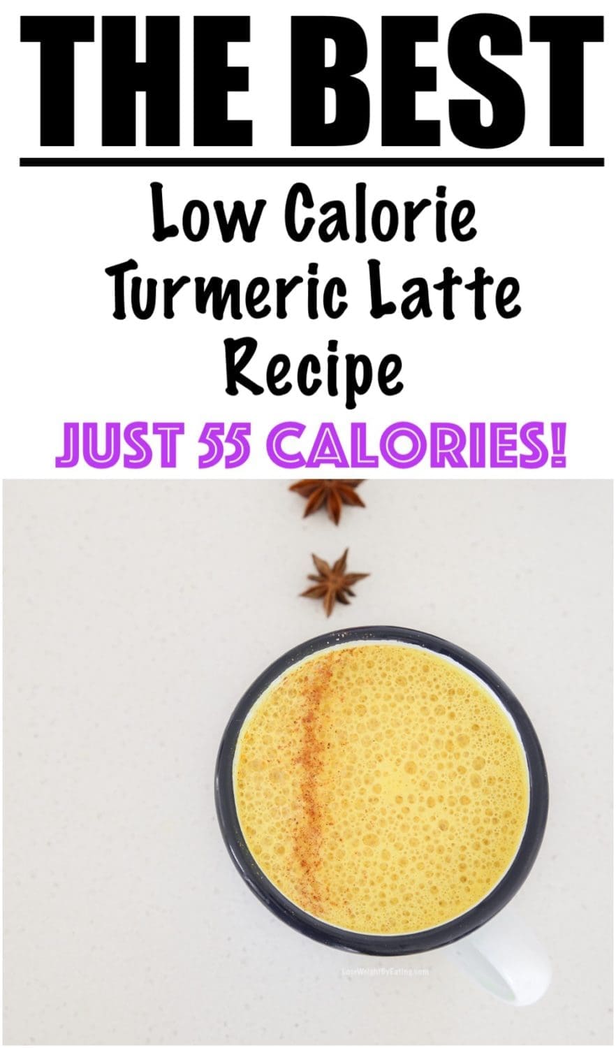 Low Calorie Weight Loss Turmeric Coffee Latte