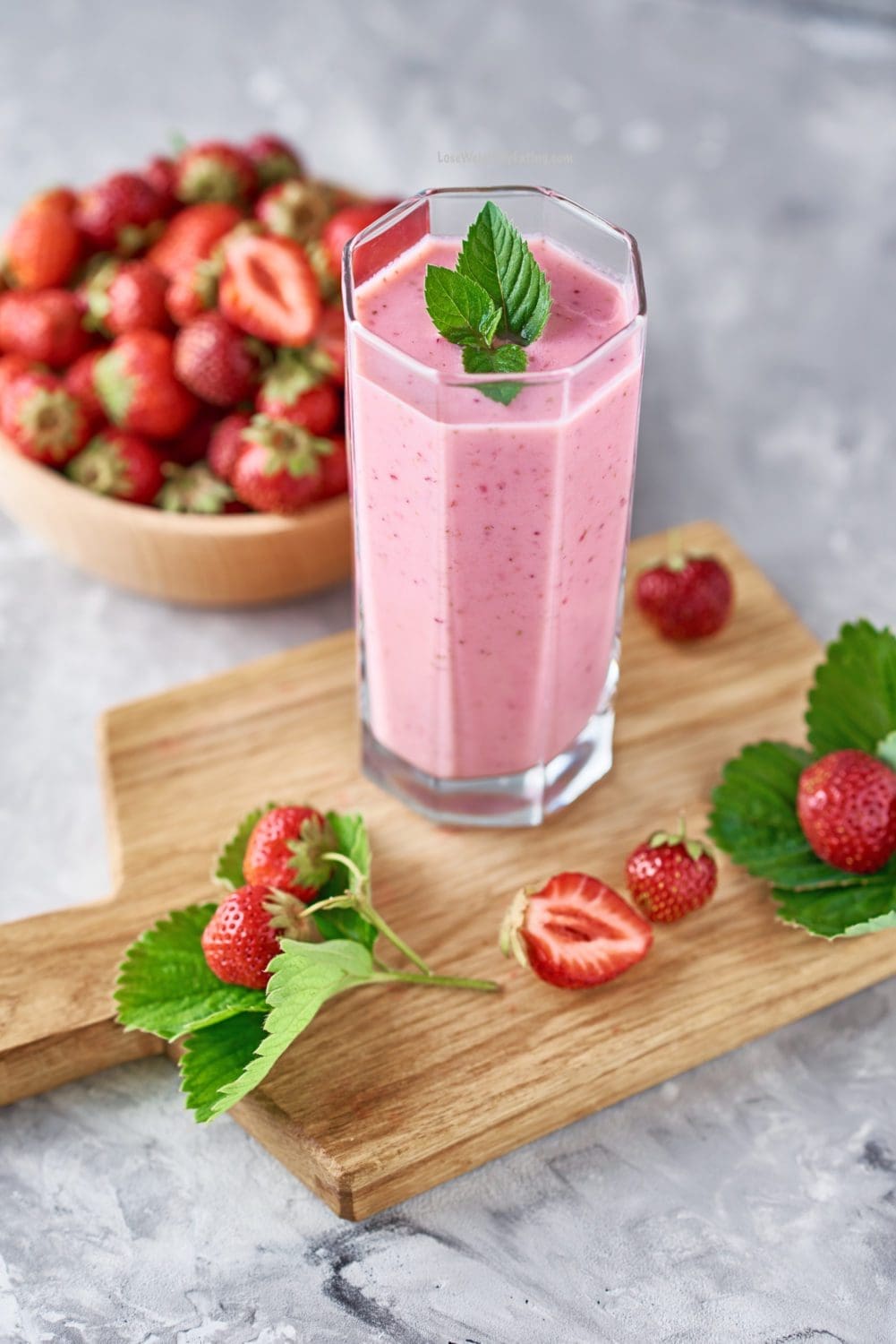 Low Calorie Strawberry Protein Shake for Weight Loss Lose Weight By