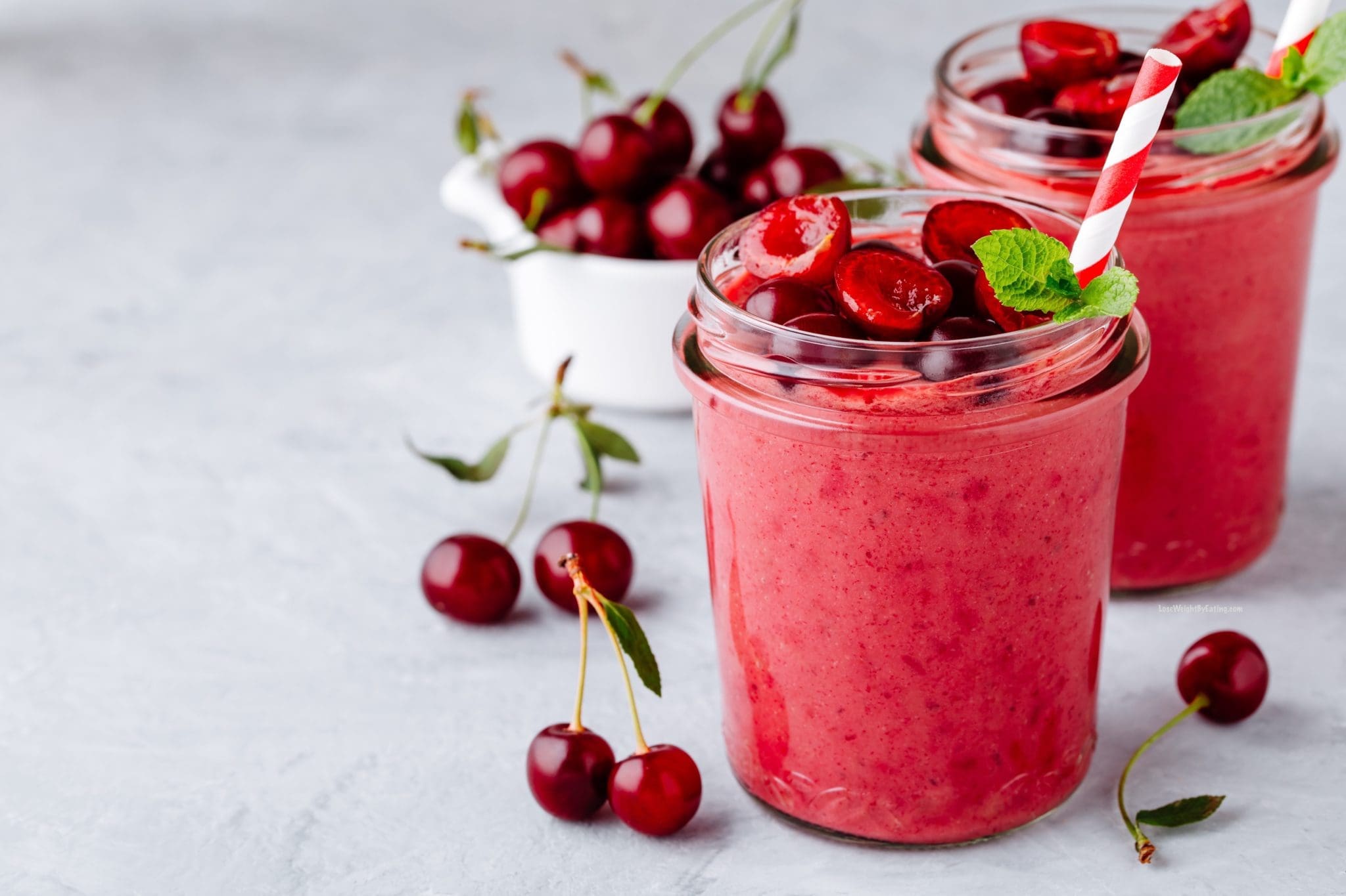 Low Calorie Night Time Cherry Smoothie for Weight Loss Lose Weight By