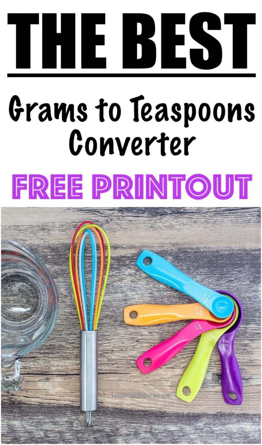 How Many Grams is a Teaspoon {FREE PRINTOUT}