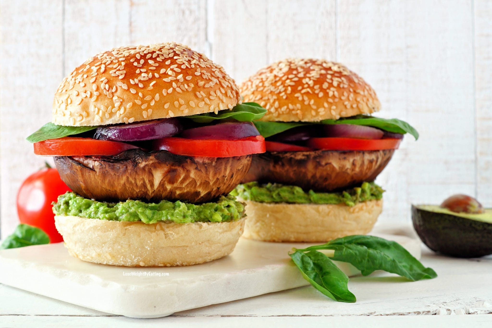 Low Calorie Portobello Mushroom Burgers