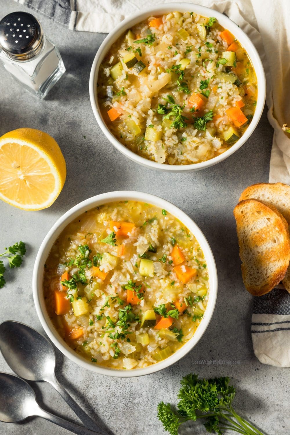 Low Calorie Chicken Lemon Rice Soup Lose Weight By Eating