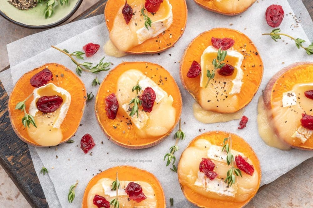 Low Calorie Brie and Sweet Potato Appetizer Lose Weight By Eating