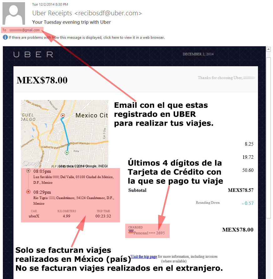 Emisión de CFDI de UBER Los Impuestos