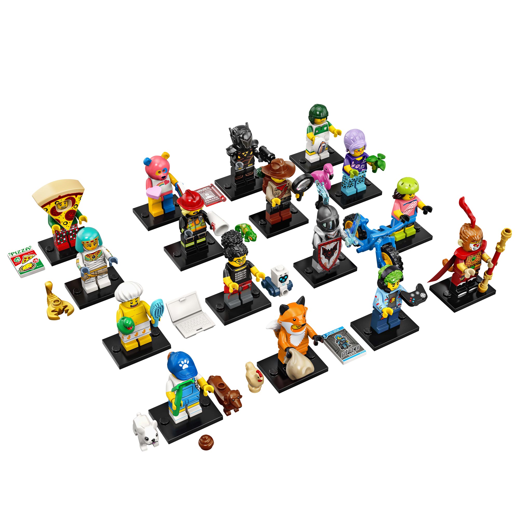 Complete set Collectable Minifigures serie 19 Losseminifiguren.nl