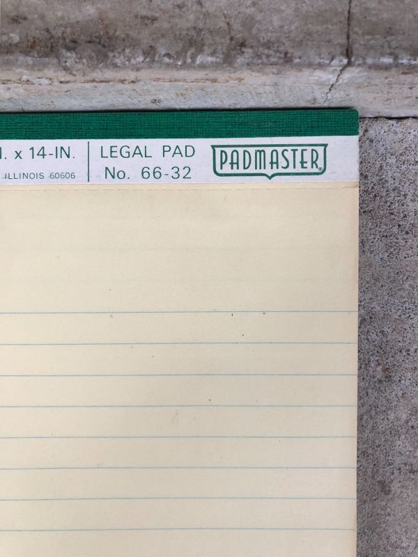 1960'S 70'S USA デッドストック LEGAL PAD リーガルパッド MEMO PAD 自由帳 メモパッド スクラッチブック