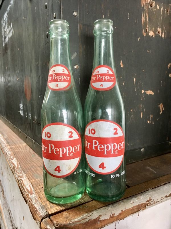 ドクターペッパー Dr pepper SODA BOTTLE ソーダボトル ポップボトル ガラス瓶/// ロストアンドファウンデーション