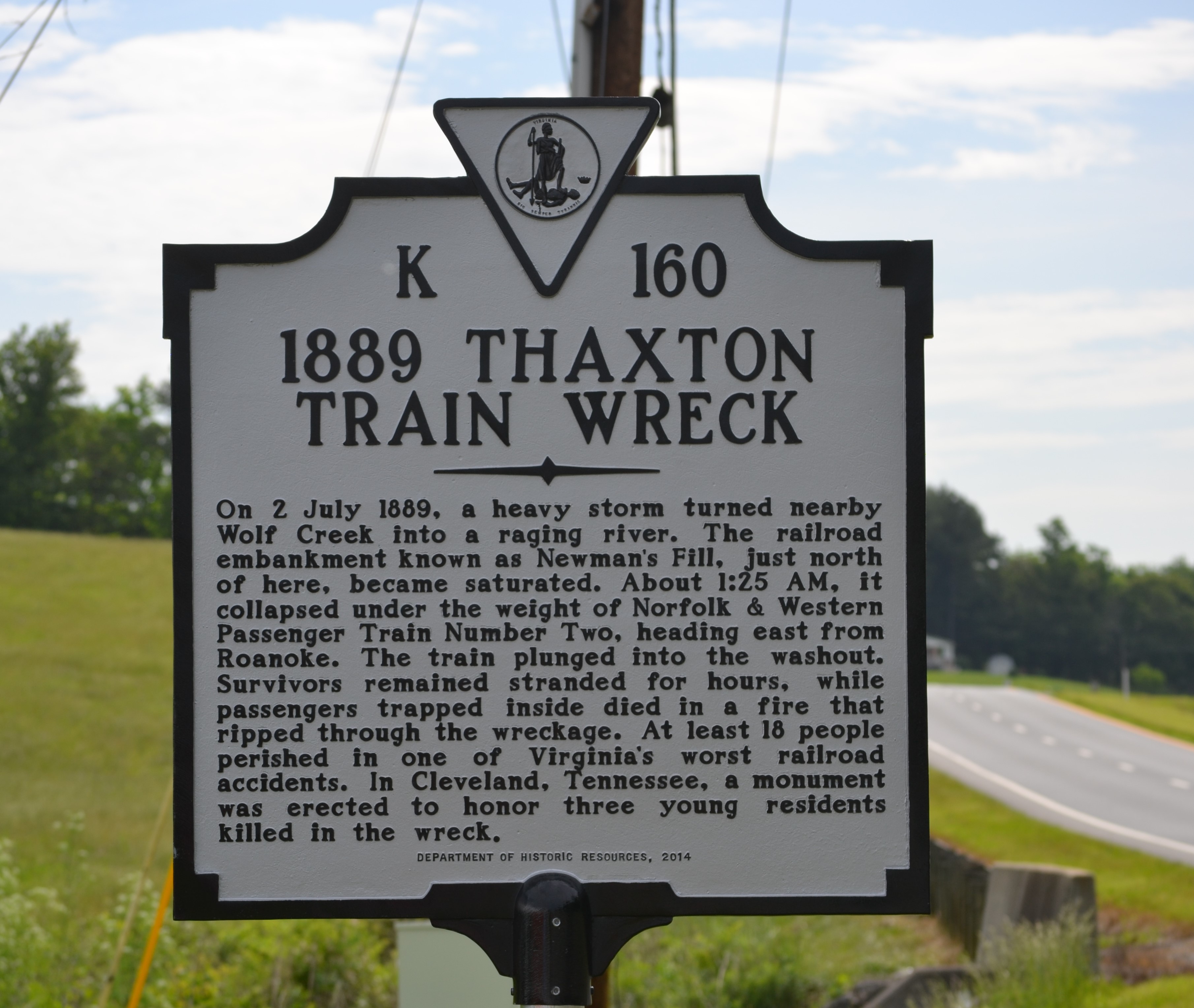 1889 Thaxton Train Wreck Historical Marker Lost At Thaxton