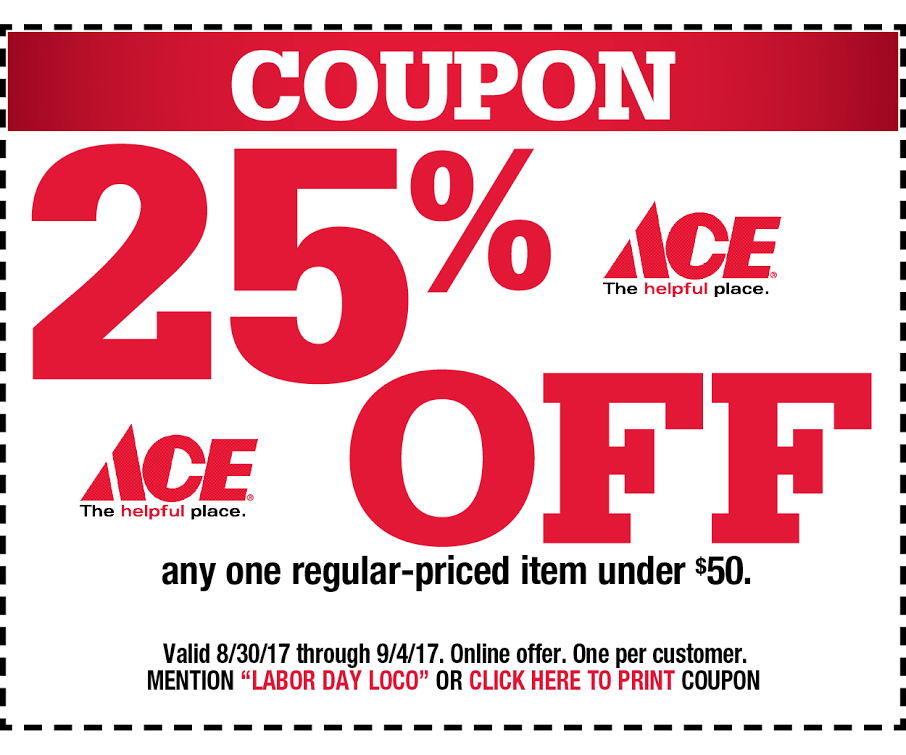 Shafer's ACE Hardware Coupon! Lost Coast Outpost Humboldt County