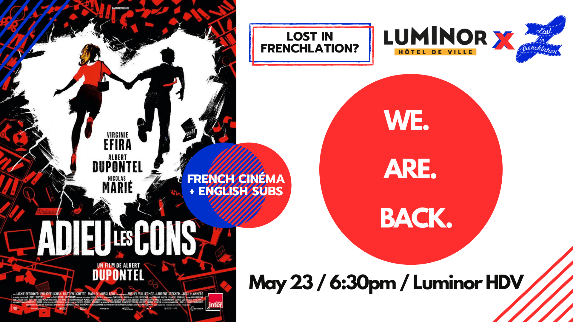 Adieu Les Cons Lost in Frenchlation French Films / English