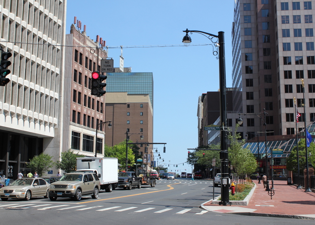 Main Street from Central Row, Hartford, Connecticut Lost New England