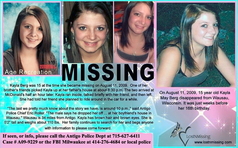 Kayla May Berg August 11, 2009 Wausau, WI