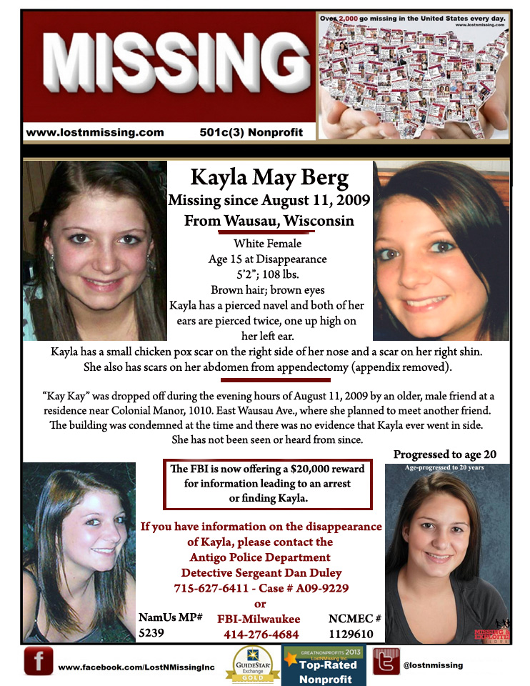 Kayla May Berg August 11, 2009 Wausau, WI