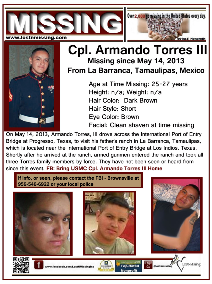 Cpl. Armando Torres III May 14, 2013 Tamaulipas, Mexico