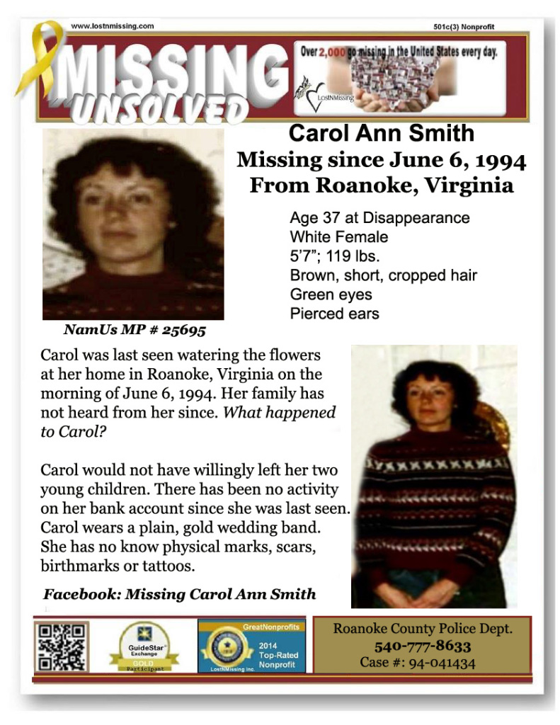 Carol Ann Smith June 6, 1994 Roanoke, VA