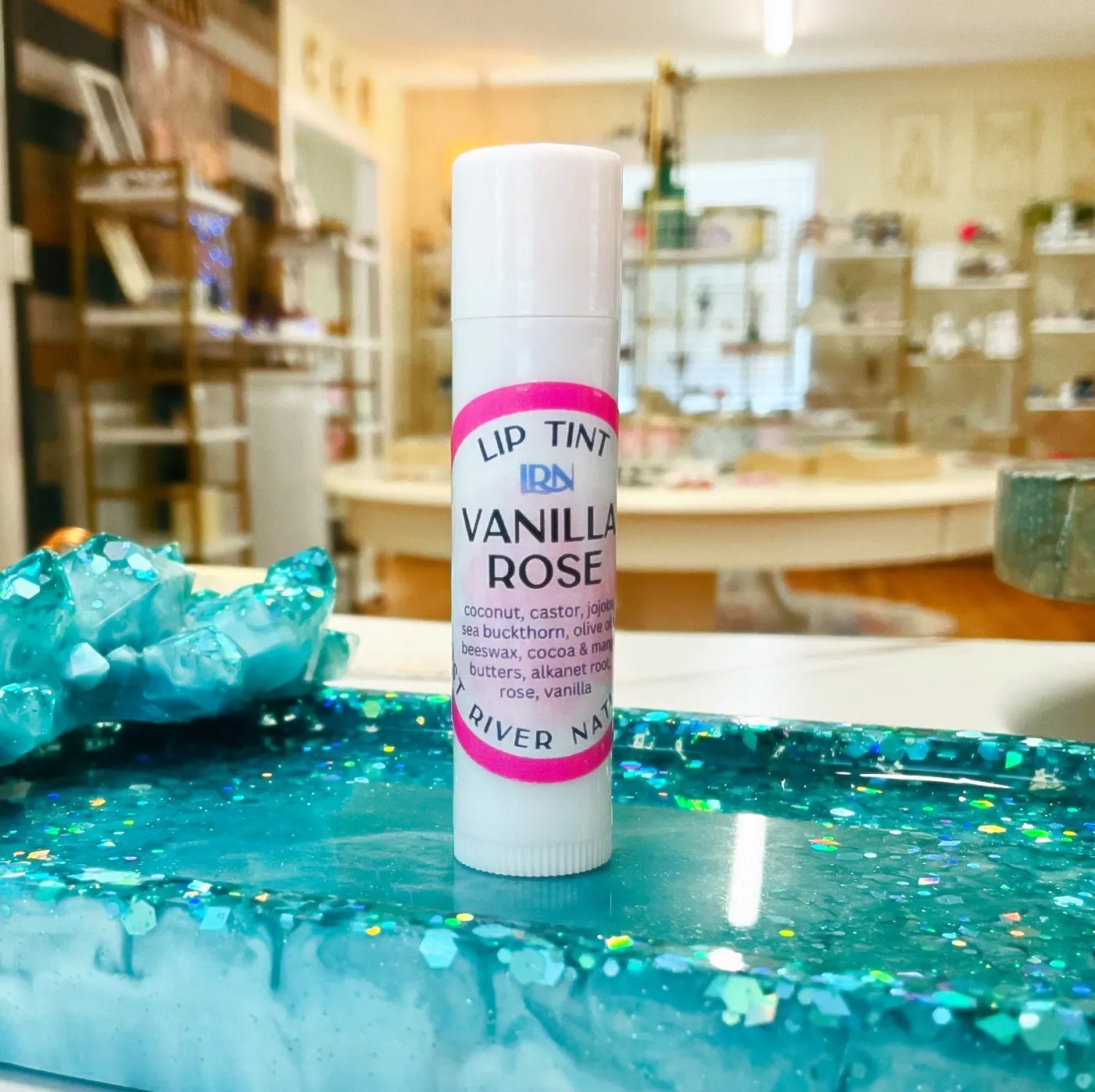 Vanilla Rose Lip Tint is a light, natural pink tint made with precious