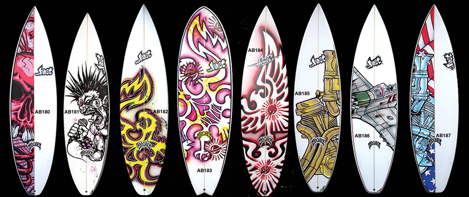 Surfboard Art Lost Surfboards by Mayhem