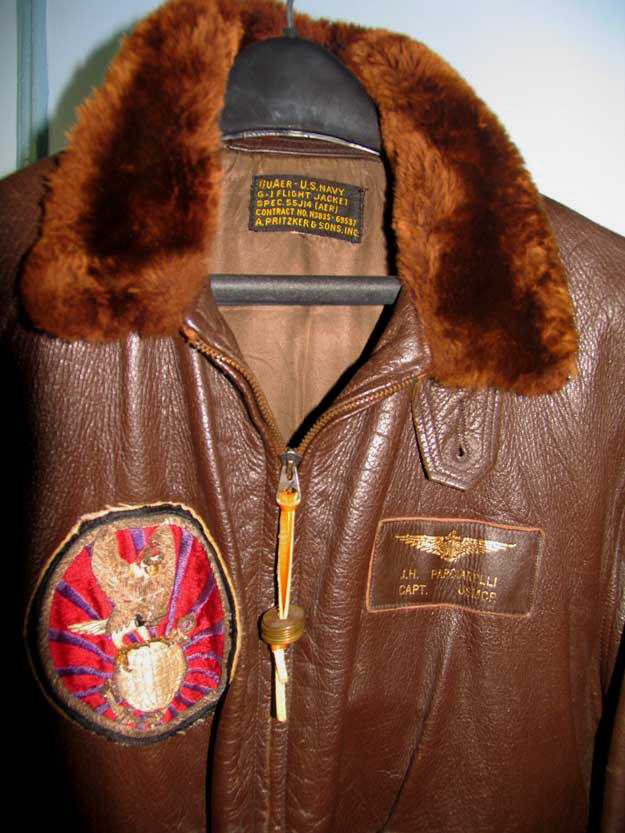 Original Korean War G1 Flight Jacket VMJ1 Captain James Parciarelli