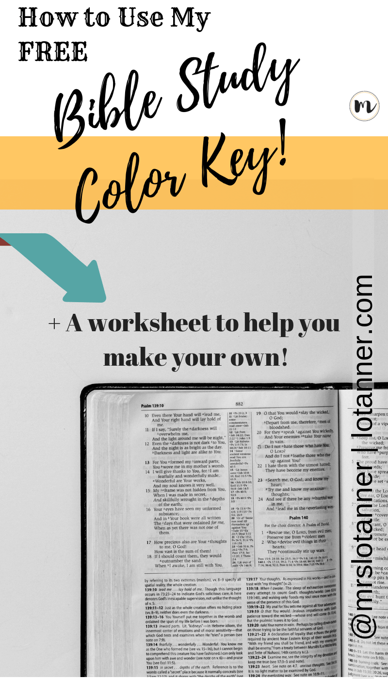 How to Use My Free Bibe Study Color Key Let's Talk Bible Study