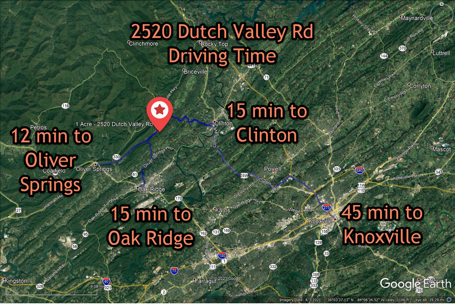 1 Acre lot with Stream in Dutch Valley TN LotsOf.Land