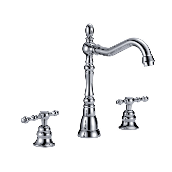 LOTTARE 800129 Two Handle Stainless Steel Bathroom Faucet Lottare