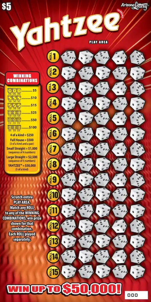 AZ Yahtzee Scratcher (Game 1396)