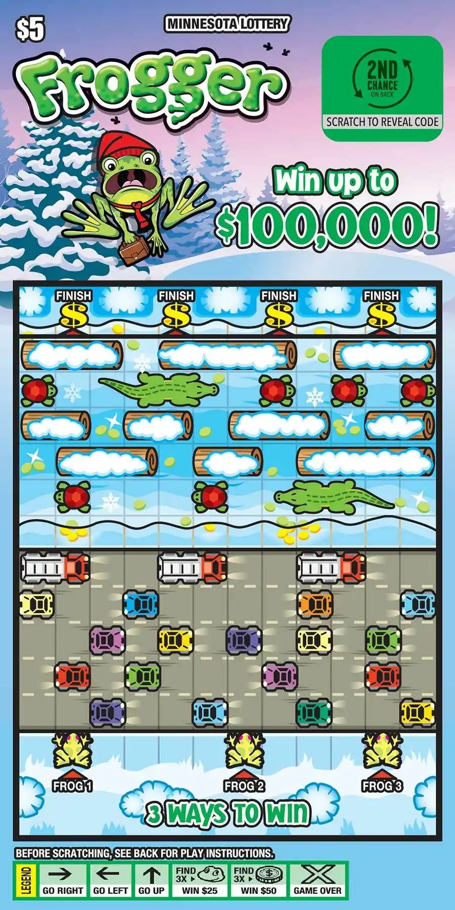MN Lottery Frogger Scratch Off (Game 1978)