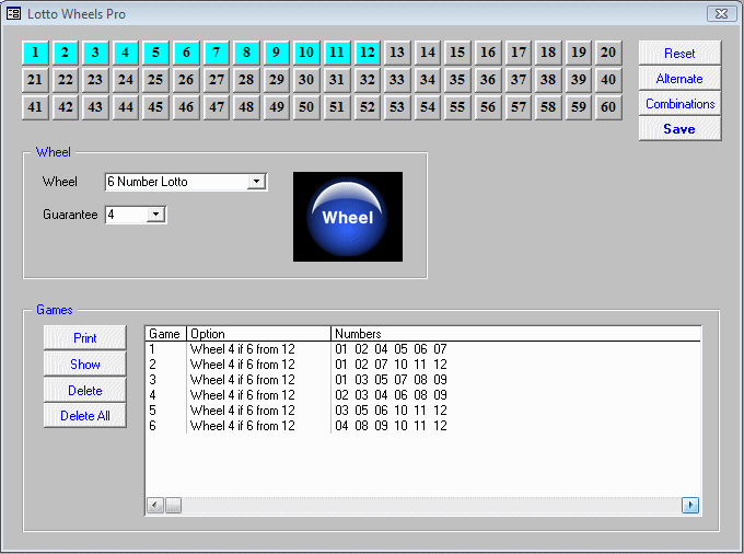 Lotto Wheels Pro Lotto covering systems for all worldwide lotteries
