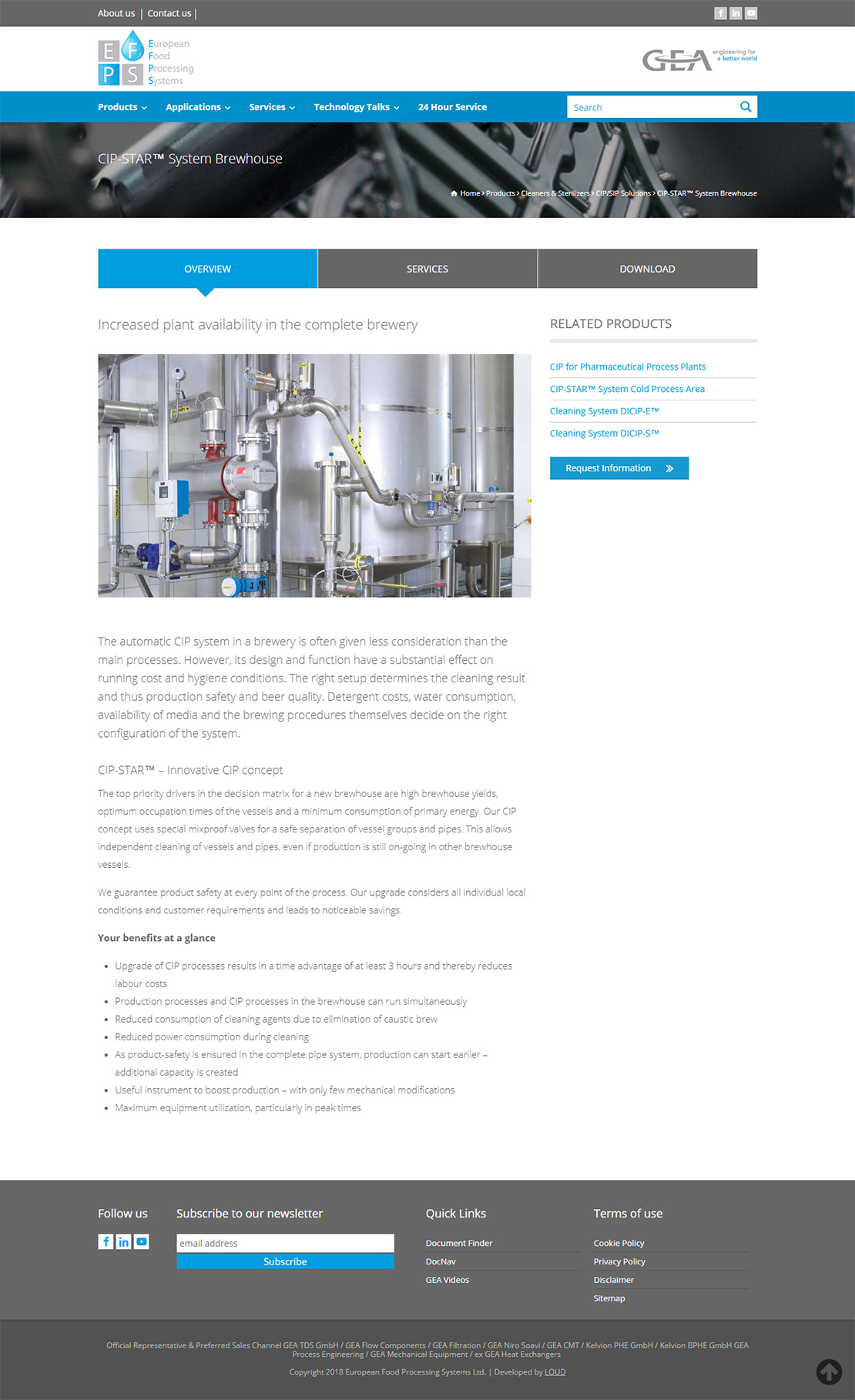 european food processing systems loud web communications