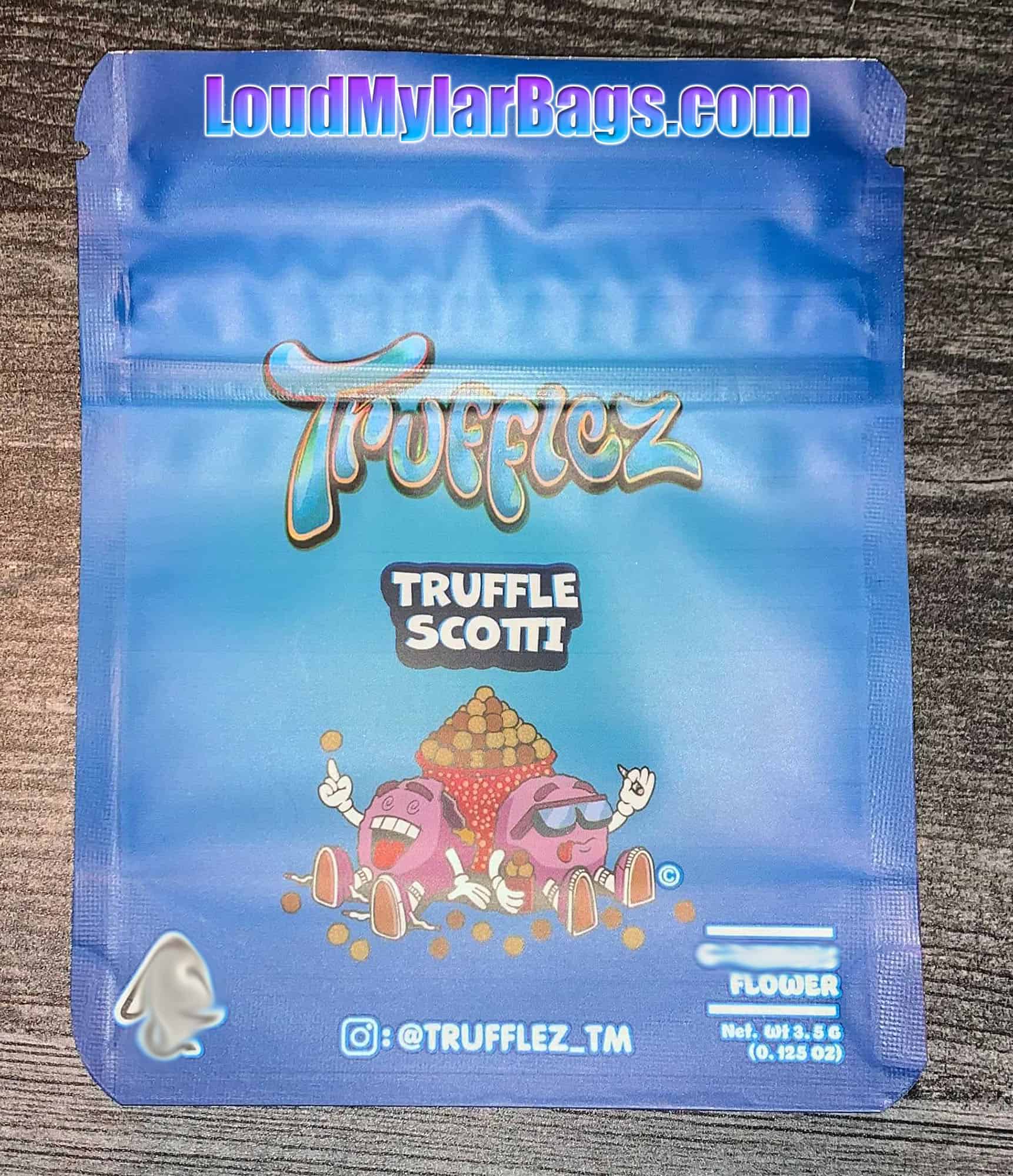 Trufflez Truffle Scotti 3.5g Heat Sealable Mylar Bags Loud Mylar Bags