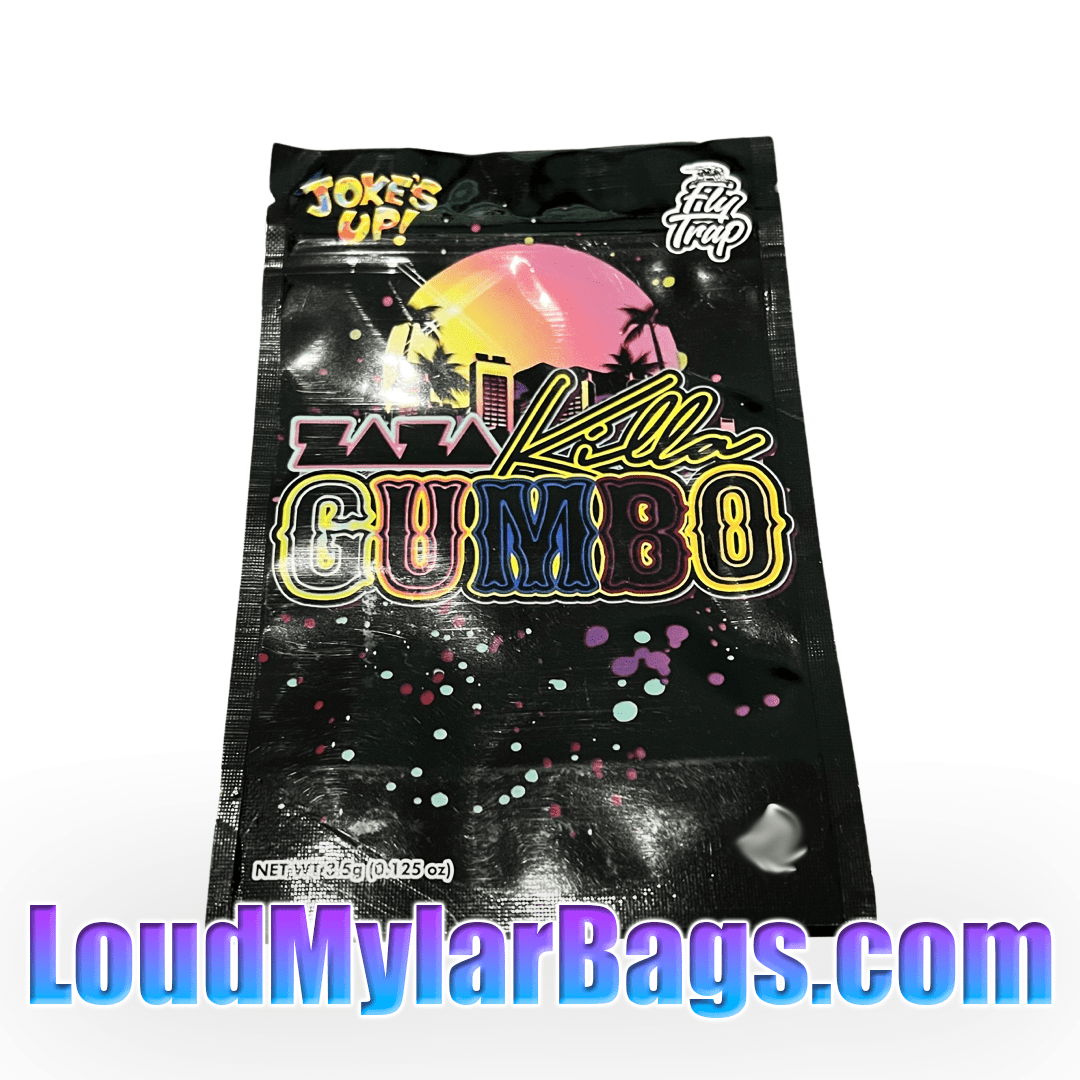 ZAZA Killa GUMBO 3.5g 8th Mylar Bags JOKES UP! Loud Mylar Bags