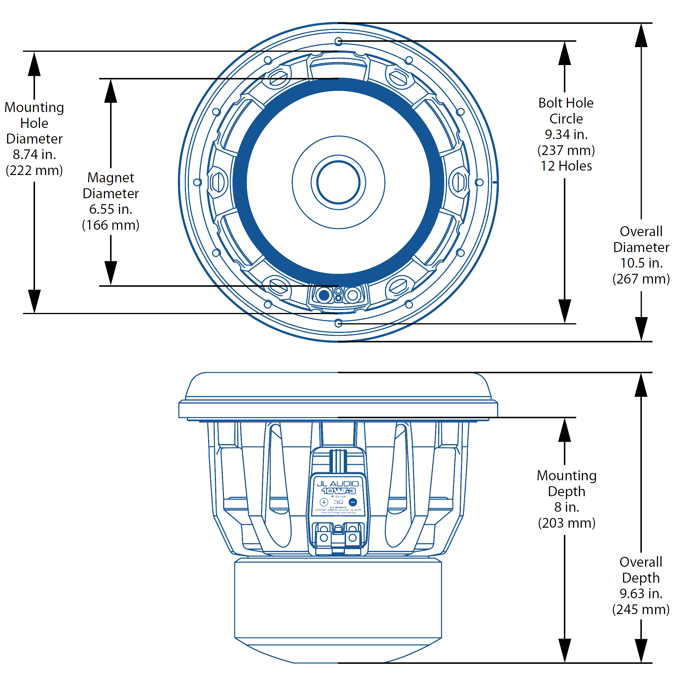 JL Audio 10W73 10″ Subwoofer