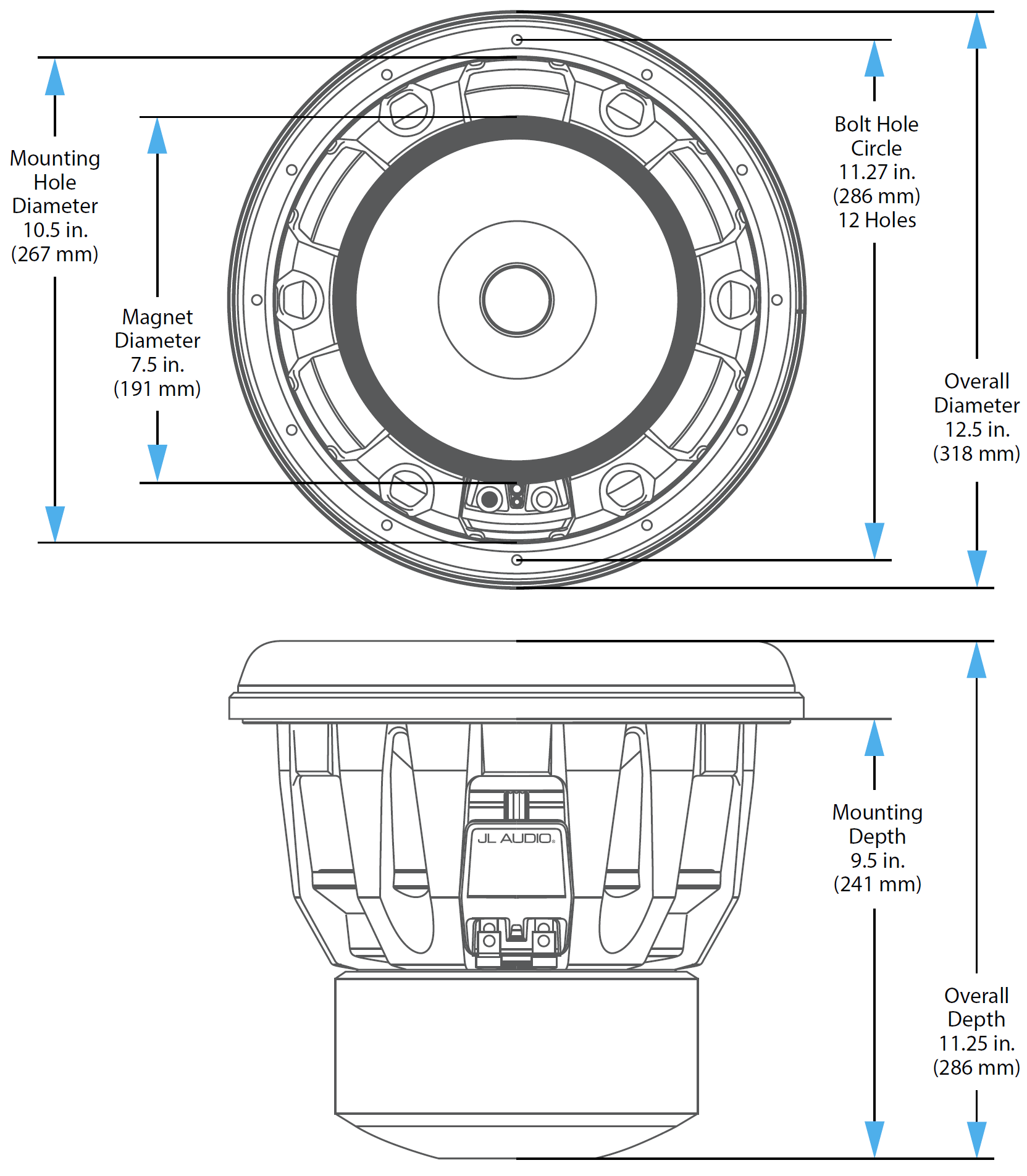 JL Audio 12W7AE3 12″ Subwoofer