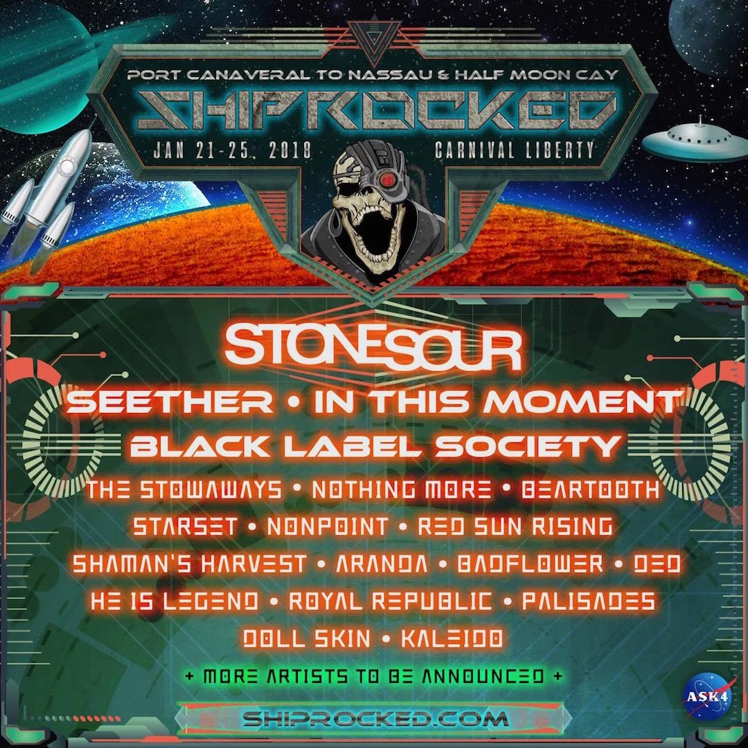 Stone Sour, Seether + In This Moment Lead ShipRocked 2018 Lineup