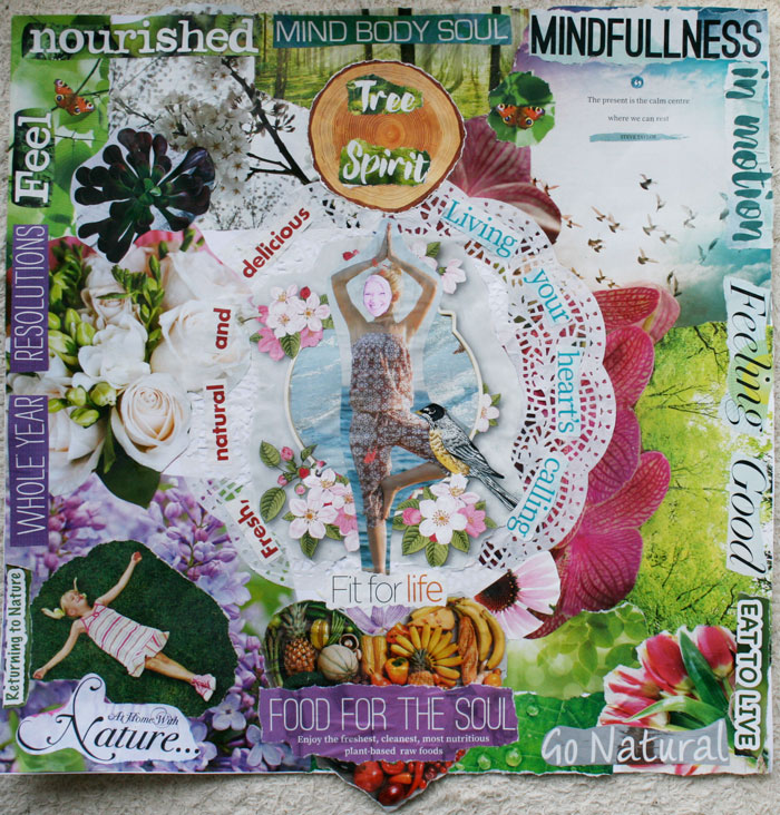 How to Create a Vision Board 2016 Louise Gale Mixed Media Botanical