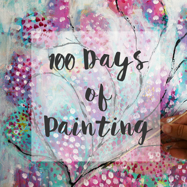 100 days of painting and precious moments in nature Louise Gale Mixed