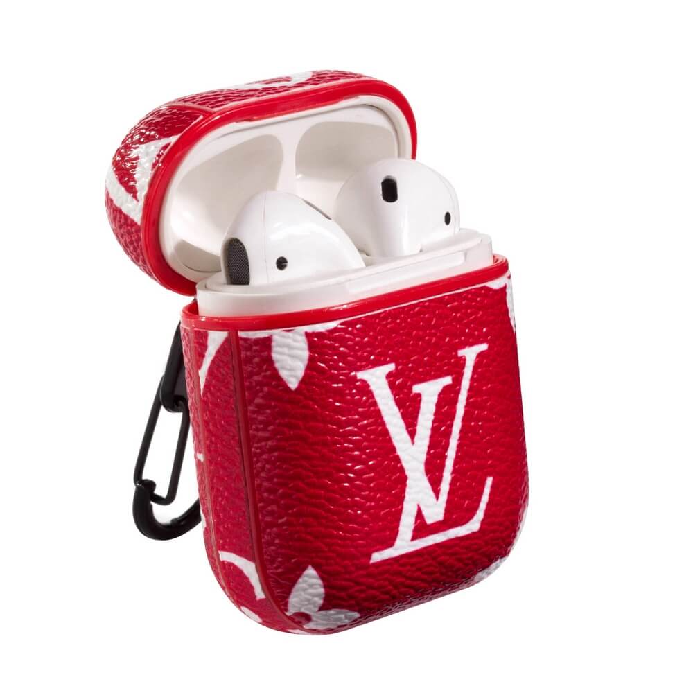 Louis Vuitton AirPods Pro 1 2 3 Case Neon Red Louis Vuitton Case