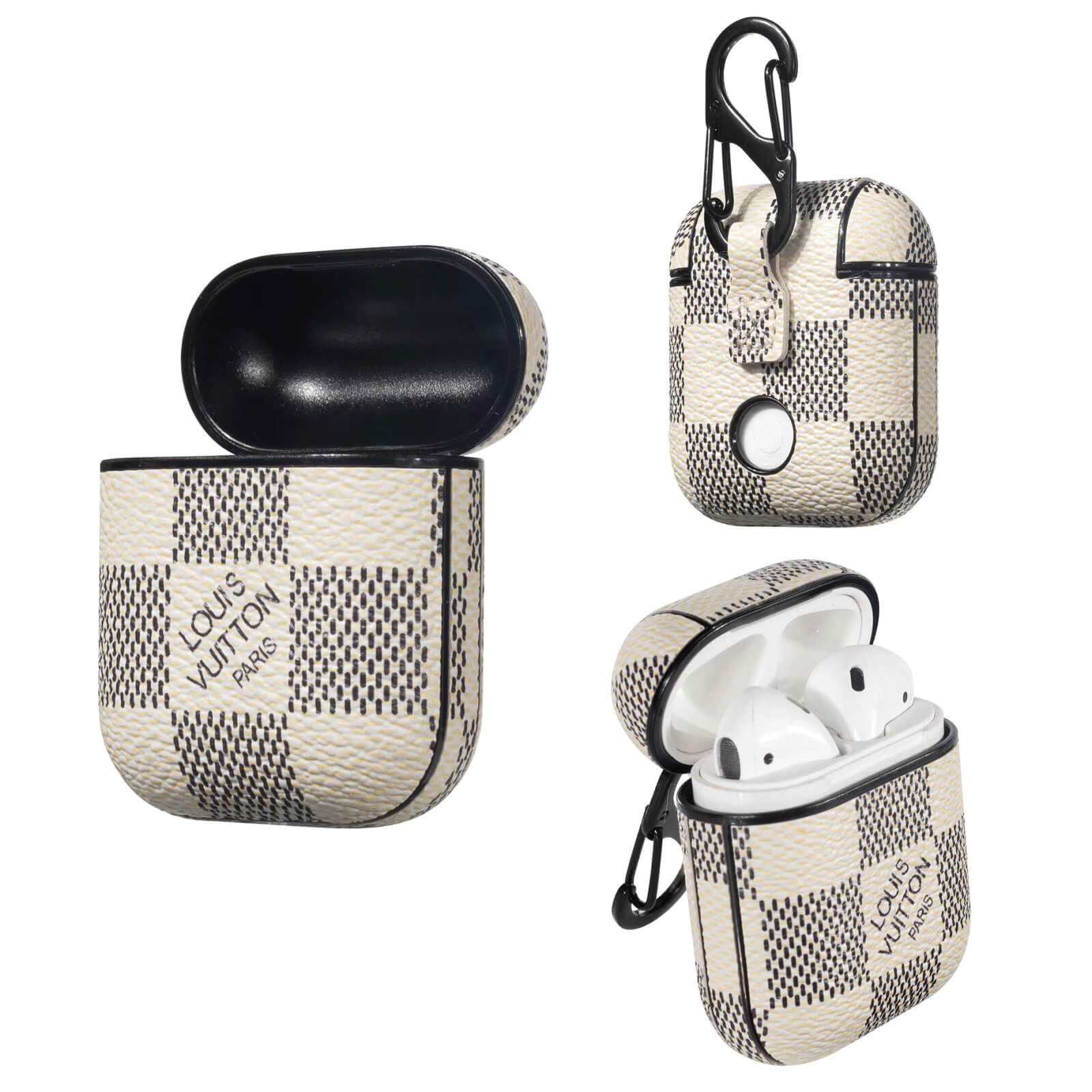 Louis Vuitton White Checkerboard Airpods Pro 1 2 3 Case Louis Vuitton