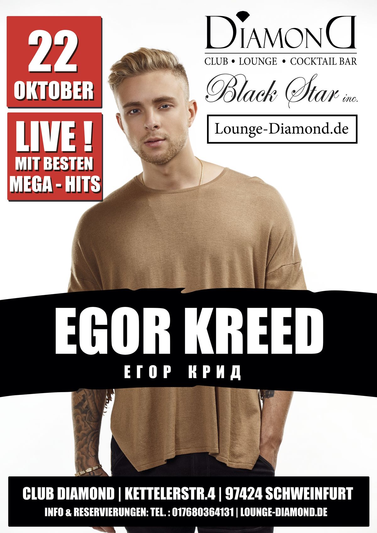 22 OKTOBER. EGOR KREED / ЕГОР КРИД LIVE!