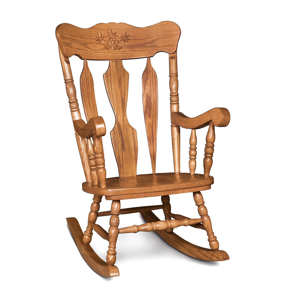 Solid Oak Rocking Chair by Simply Amish Lou Rodman's Barstools