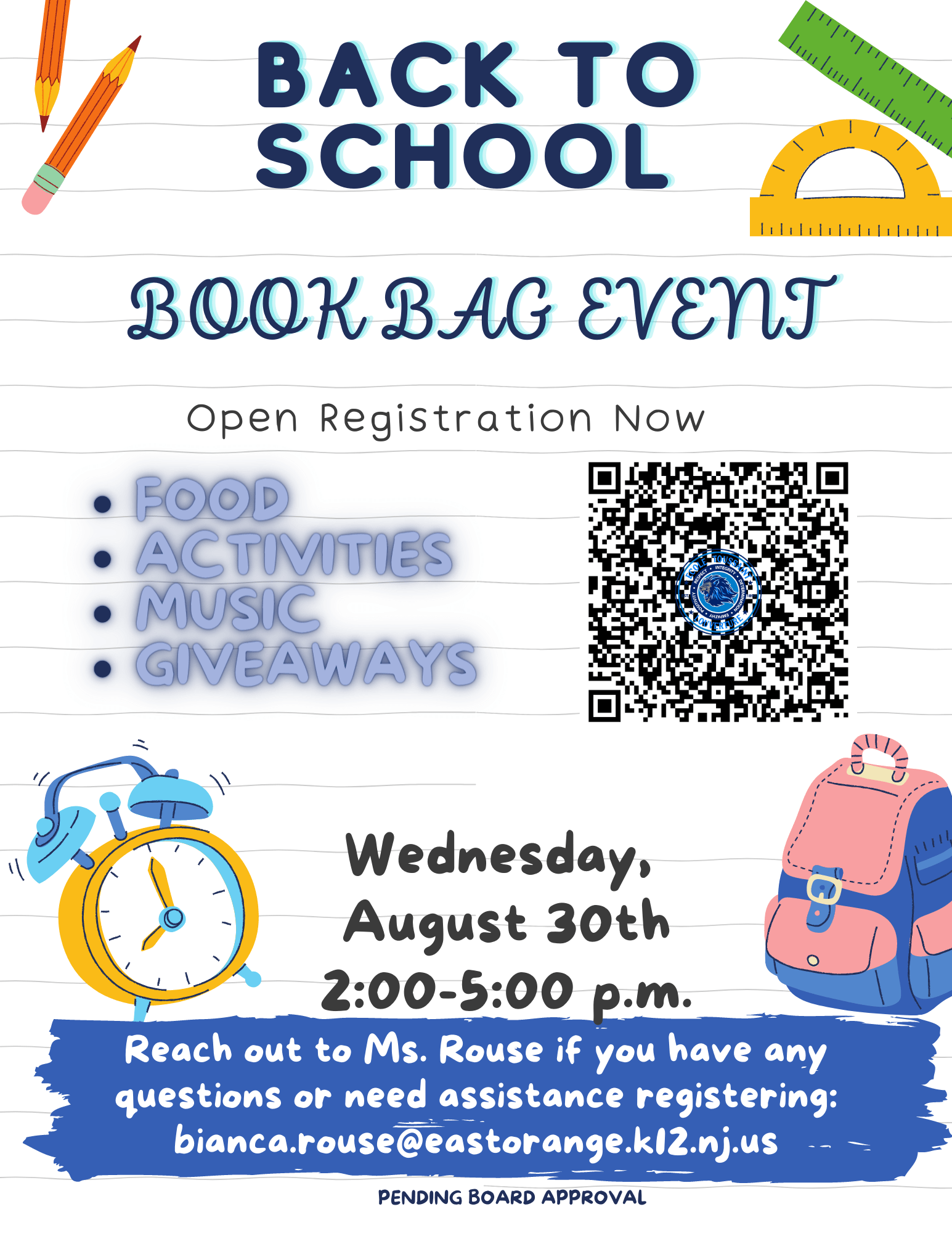 Back to School Bookbag Event Ecole Toussaint Louverture