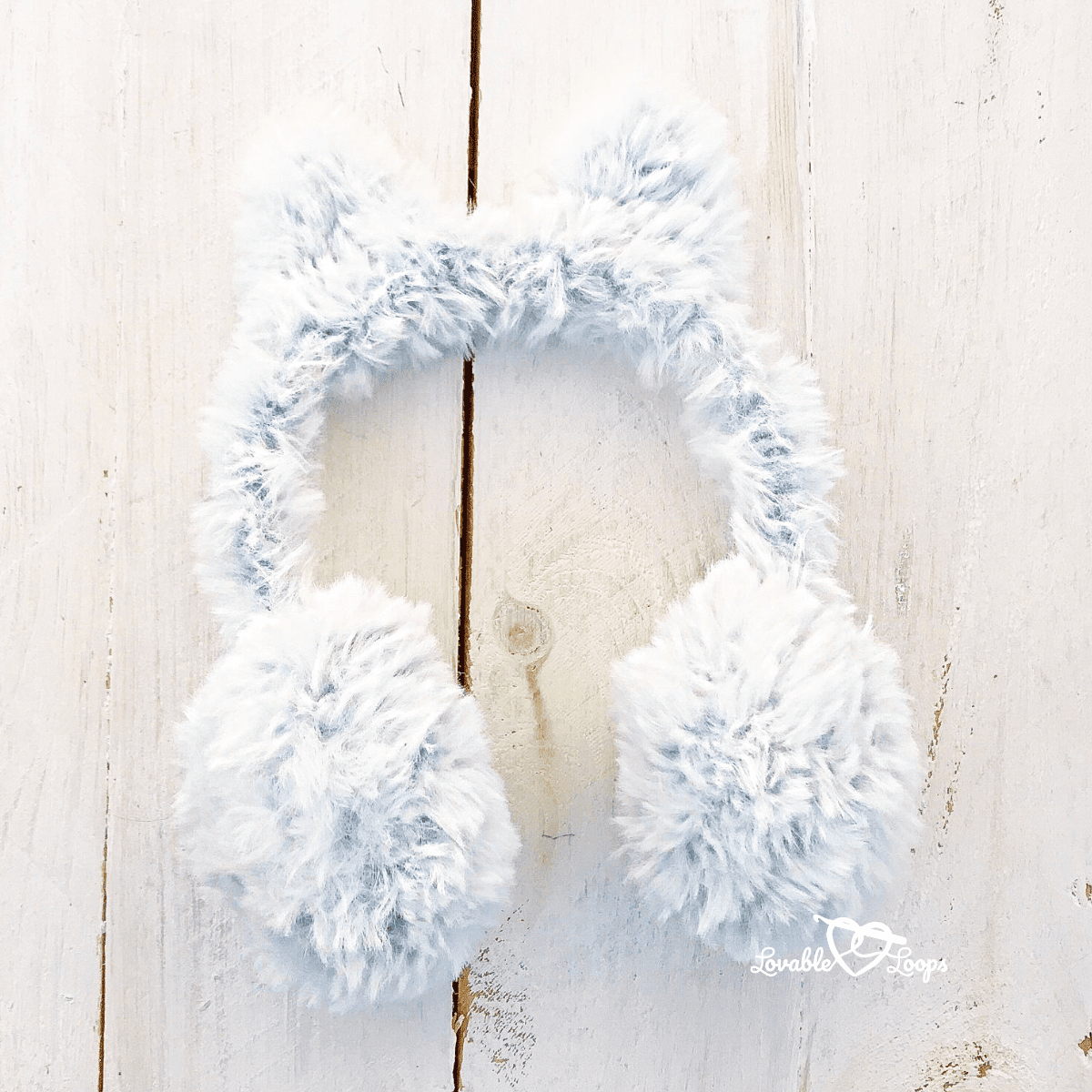 Faux Fur Crochet Ear Muffs Pattern with Cat Ears (free)