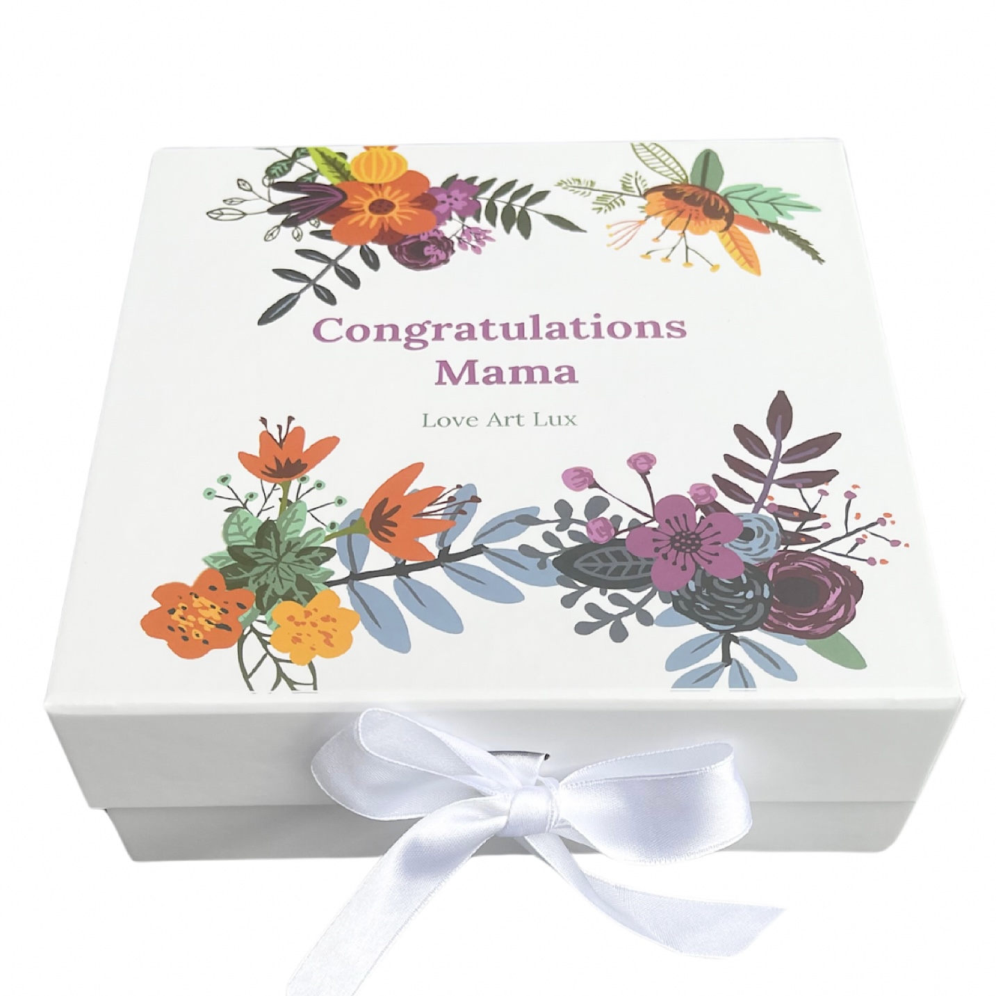 New Mum Gift Box Wrapping Motherhood Celebration Packaging Love Art Lux